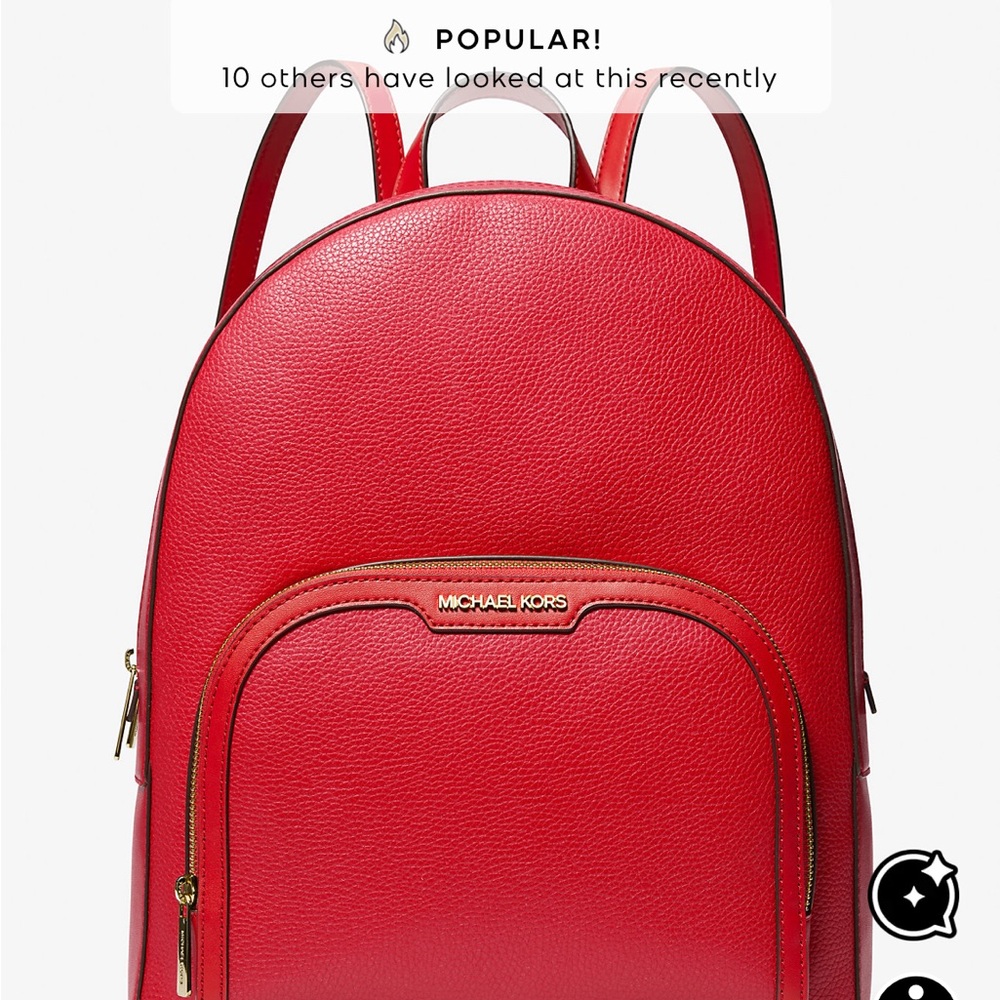 Michael Kors Red Minimalist Backpack